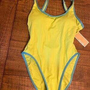 Michael Kors Size 4 One Piece Classic Swimsuit - Limeade - NWT - $112 Retail